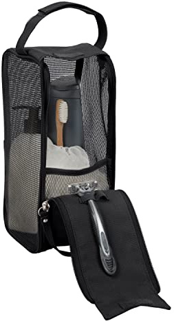 Simplify Hanging Mesh Toiletry Bag, Perfect for Dorm, Gym, Back to School, College, Campus Showers