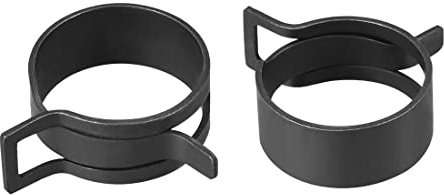 uxcell Steel Band Clamp 25mm Inner Dia Fit 26.5-29mm OD Hose Spring Band Type Action Fuel Line Silicone Tube Clip Clamp Black 5Pcs