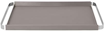 Blomus -PEGOS- Tablett, moderner Grauton, rutschhemmende Oberfläche aus Silikon, Farbe Satellite (64136)