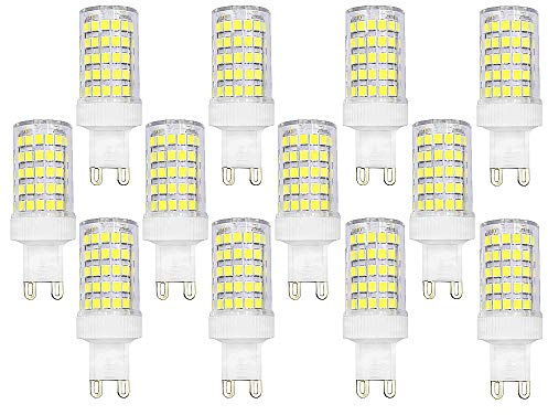 BAISHICHENG 12er G9 LED Glühbirne 10W (Ersatz der G9 100W Halogenlampe) Keramiksockel Nicht Dimmbar 6000K Kaltweiß 1000LM Haushaltsbeleuchtung mit 360 ° Abstrahlwinkel
