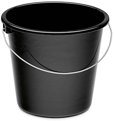 Reinica Haushaltseimer 5 Liter schwarz Eimer klein Putzeimer Reinigungseimer Eimer Haushaltseimer Wassereimer