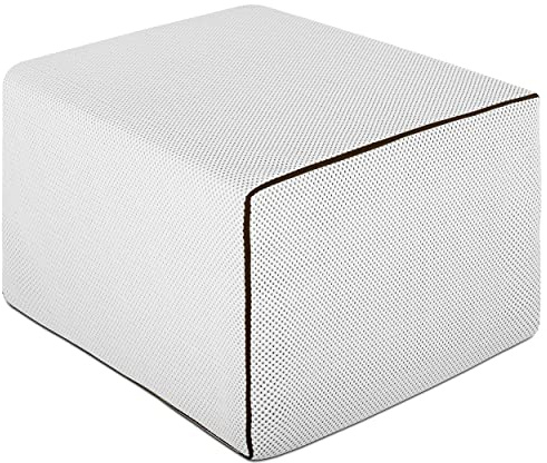 EVERGREENWEB - Pouf Letto Singolo con Materasso in WaterFoam Alto 15 cm Salvaspazio Pieghevole per Camera e Soggiorno, Materasso singolo 80x190 cm, Futon pieghevole Salvaspazio, tessuto 3D Bianco
