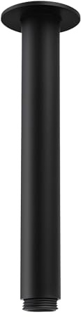 SANIDELL Brausearm (BL-AM-6-MS) Länge 22cm Wandarm Duscharm Rund für Kopfbrause Regenduschkopf Wandmontage Duschkopfarm, Matt Schwarz