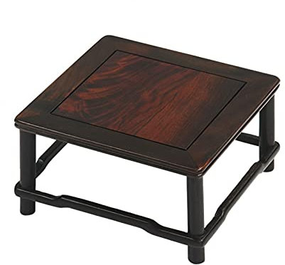 Garten Pflanztopf Riser Holzvase Basis Quadratisch Desktop Blumenständer Blumentisch Display Ständer Basis für Topftee Zeremonie Ornamente Blumentopfhalter für Wohnzimmer Eingang (Größe: S)