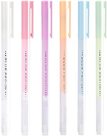 6 Barras de Pegamento de Secado Rápido, Barras Adhesivas de Secado Rápido para álbumes de Recortes, Barra de Pegamento Líquida, Bolígrafo de Pegamento Líquido Fino