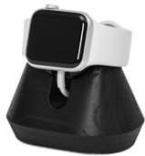 Oakywood Watch Charger Stand - Station d'accueil - Bois Naturel - Poignée magnétique - Compatible avec Le Chargeur MagSafe et Tous Les modèles d'Apple Watch - 5.3x7.5x8.2cm/2.1x3x3.2' - Chêne Noir