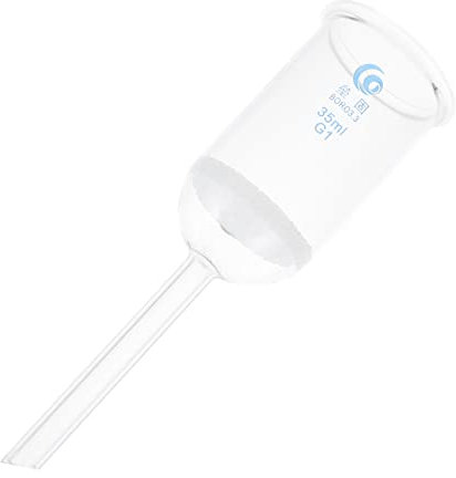 PLAFOPE Embudo de Vidrio de Laboratorio y Alta Durabilidad Química 35ml Resistente al Ácido, Núcleo de Arena Superficie Lisa para Experimentación