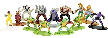 Jada Toys Ninja Turtles Figur (1x Mystery Figur in Blind Pack) - 1 detaillierte Nano-Sammelfigur (4 cm) der Teenage Mutant Ninja Turtles, 1 von 13 Spielzeug-Figuren aus Metall ab 3 Jahre