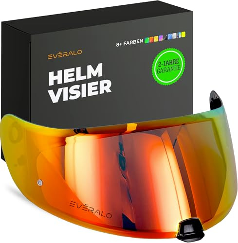 Everalo Helm Visier für HJC FG17 - IS17 - FGST - C70 - C70N - HJ20M | Exklusive Ersatzscheibe, kompatibel mit Original-Antifog-Folie
