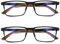 Mcoorn Lesebrille Rechteckig Blaulichtfilter für Herren, Reading Glasses Lesehilfe Eckig Leicht Entspiegelt, Breit Dioptrien +1,5