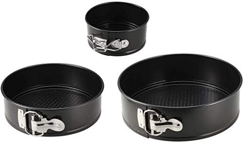 XYZOOM Springform Pan Set Carbon Steel Non-Stick 4-inch 7-inch 9-inch Leakproof Round Cheesecake Cake Pan(74500 d6780 555ce 5e9f0 82013 42c56