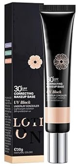 Face Primer, SPF 30+, PA+++, Makeup Pore Filler Primer, Skin Perfecting Prime, Oil-control Long Lasting Makeup Foundation （Natural）