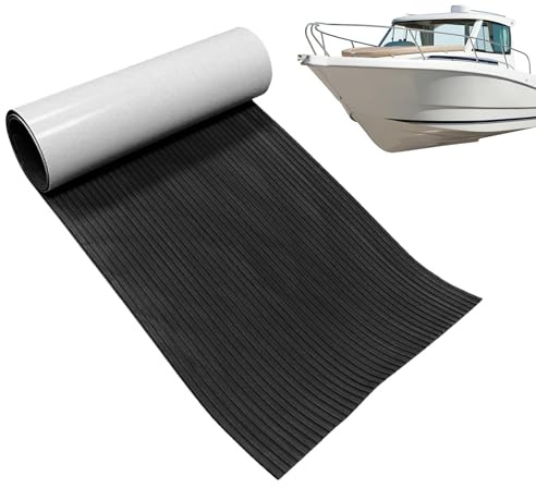 Boat Flooring Sheet Self-Adhesive EVA Mat | Anti Slip Boat Decking - Water Sports Fun Safe Surfing Boat Carpet Traction Pad for Surfboards, Motorboats, Yachts