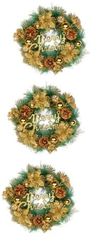 TOPBATHY 3St Weihnachts kiefern Nadel Girlande Weihnachtsdekoration für die Haustür Weihnachtskranz Haustür Weihnachtsdekorationen Weihnachtsgirlande Wohnkultur Weihnachtsschmuck Plastik