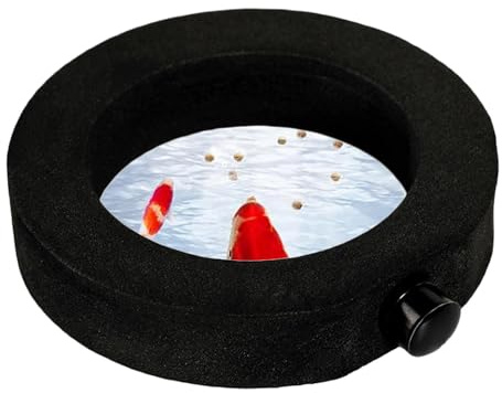 Misaakoeq Aquarium-Futterring, magnetischer Futterring, Fischfutterspender, Aquarium-Futterspender, schwimmender Ring, Fischfutter-Futterspender, Pflanzenschwamm, Aquarium-Zubehör