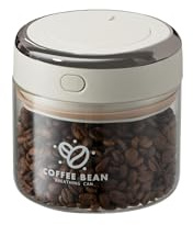 Coffee Bean Storage Container with One-way Valve Airtight Lid Date Tracker for Coffee and More Food Fresh and Storage, Clear Borosilicate Glass Coffee Canister(0.5 Qt - 6 OZ)