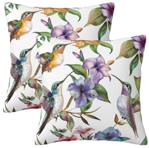 Kissenbezug 60x60 cm 2er Set Herbst Deko Kissen Lila Digital Kissenbezug, Quadrat Kissenbezüge, Weicher Sofakissen, Kissenhülle Herbst, Zier Kissen Mit ReißVerschluss, Couch Deko Schlafzimme 24x24Inch