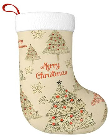 JEJEA Weihnachtsstrümpfe mit Weihnachtsbaum-Aufdruck, Familie, 45,7 cm, Weihnachtsstrümpfe für Urlaub, Dekoration, Weihnachtsschmuck