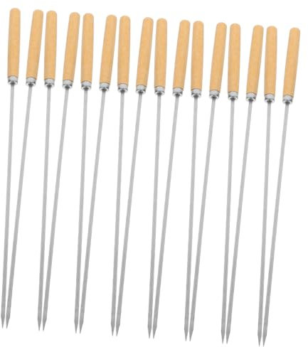 Cabilock 50 Pièces Brochettes Acier Inoxydable Pour Barbecue Longues Brochettes Avec Manche Pour Grillades Et Cuisson Au Feu De Camp