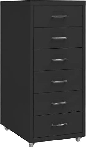 WKIEQACO Schränke & Aufbewahrung, Aktenschränke, mobiler Aktenschrank, schwarz, 28 x 41 x 69 cm, Metall