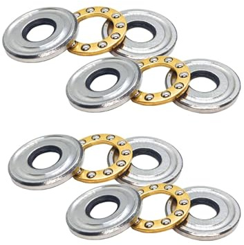 Axiale Miniatur-Kugellager F8-22M, Hochpräzise und Langlebige Kugellager, 8 x 22 x 7 mm, Ideal für Maschinenbau, Werkzeugmaschinen und Rotierende Anwendungen, 4 Stück