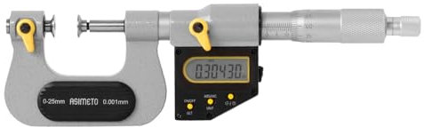 ASIMETO Digitale Bügelmessschraube für Gewindemessungen Größe 25-50 mm