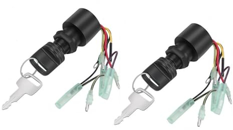 ResGcx Interruttore a Chiave di accensione da 2 Pezzi for Scatola di Controllo del Motore fuoribordo 87-17009A5