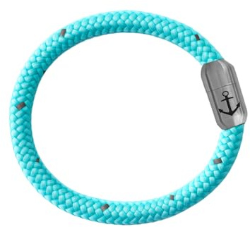 Paris Montana Original Segeltau Armband 8 mm, Boho & Nautik Style, mit Magnetverschluss und Anker-Gravur, Unisex für Damen & Herren