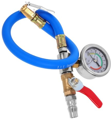 Abaodam Manometro per Pneumatici Auto e Moto Misuratore di Pressione Pneumatici ad Alta Precisione con Funzione di Gonfiaggio Integrata Tubo Flessibile per Controllo Rapido