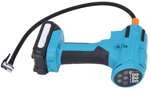 Fafeicy 150PSI Reifenfüller Luftkompressor Tragbare Elektrische Pumpe mit Digitalem Manometer Schnelles Aufpumpen Automatische Abschaltung für Auto Motorrad Fahrrad BL1830B BL1860B Batterie