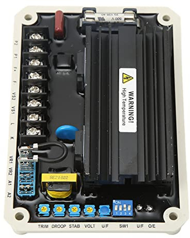 Jeffergarden Regolatore di Tensione del Generatore Senza Spazzole, AVR Automatico in Materiale ABS con Ingresso 170-510 V CA per Prestazioni Migliorate del Generatore