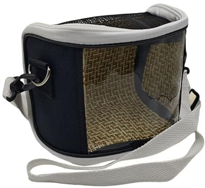 Lovebirds Outdoor Carrying Pouch - Feathered Sling, Single Portable Crate for Short Trips, Airy Parrot Transport Box with Side Vents, Animal Gear, Winged Creature Cage for Volunteers