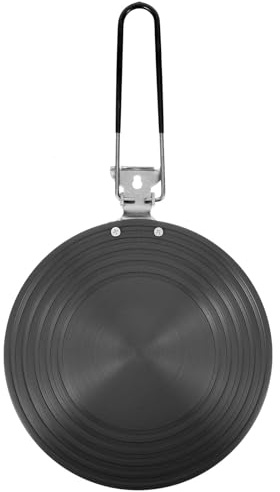 NIYANGLE Diffuseur de Chaleur Pliable pour Cuisinière à Gaz, Plaque de Conduction Thermique Diamètre 24 Cm en Métal Robuste, Adaptateur à Induction Multifonction pour Cuisson Uniforme