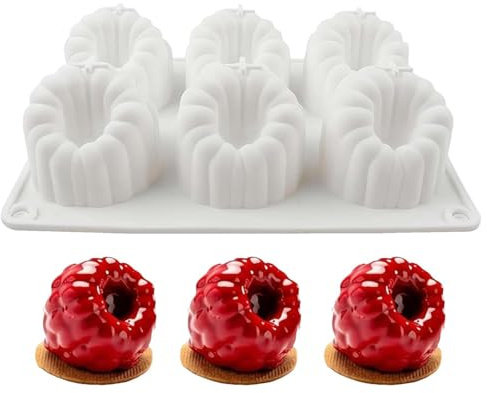 Forma De Silicona Frambuesa Forma 3D Frambuesa Para Decoración De Tartas Y | 6 cavidades repostería Para Panadería, Restaurante, Cafetería, Pastelería, Repostería, Cocina Y Hogar