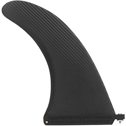 Vbest life 10-Zoll-Carbon-Surfbrett-Finne, Faux-SUP-Board Kein Werkzeug erforderlich Watershed Balancing Ruder Surfboard Paddleboard Part Replacement(Schwarz)