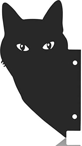 Pwsap Gato Negro Decorativas Jardin, Adornos de Césped para Patio Trasero, Acrílico Estaca con Silueta de Gato, Estatuas de Animales Signos de Jardín de Arte de Patio Gato Patio Arte Jardín Décor