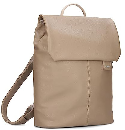 Zwei Damen City-Rucksack Mademoiselle.M MR13 Tagesrucksack 7 Liter, gepolstertes Laptopfach, Magnet-Verschlussklappe, Hauptfach mit Reißverschluss, Rückenpolsterung (hazel)