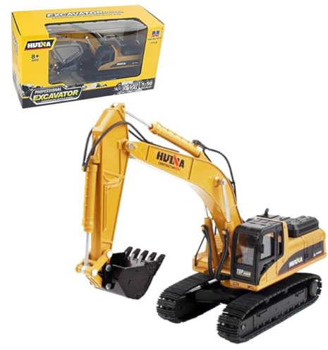 HNR 1:50 Scale Alloy Construction Vehicle Model, Die-Cast Articulated Dump Truck with Realistic Design, Mini Digger Figures Engineering Toy Set