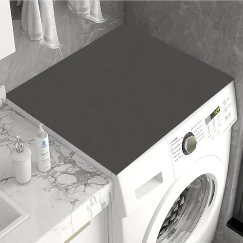Highdi Housse de Protection pour Machine à Laver Top, Coussin de Machine à Laver Antidérapant Housse de Machine à Laver pour Machine à Laver Ou Sèche-Linge (60 * 80cm,Noir)