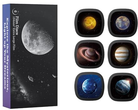Disques Réalistes - Disques pour Ainael Galaxy Projecteur, Diapositives 5k Ultra HD pour Planétarium Domestique, Jeu de 6 Disques sans Projecteur (Solar System 1)