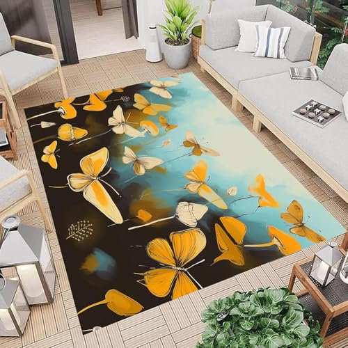 Tierischer Schmetterling Teppich Kinderteppich Wohnzimmerteppich Schlafzimmerteppich 3D-Gedruckter Superweicher Flanellteppich 180 X 280 cm -Polyester-Soft-Touch,Leicht Zu Reinigen -51510178809178