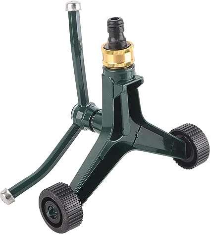 Yctze Arroseur de Pelouse Rotatif à 360 Degrés Arroseur à Trois Bras en Métal avec Connecteur G3/4 Antirouille de Pelouse Rotatif à 360 ° en Métal Robuste à 3 Bras Tourbillonnant, et Jardin