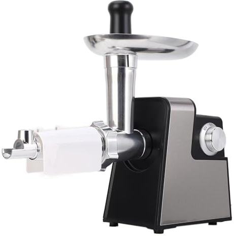 Qcwwy Picadora de Carne Eléctrica, 2800 W, 10 en 1, Picadora de Carne Eléctrica Multifuncional y Resistente, Embutidora de Salchichas, Picadora de Verduras con 3 Placas de (Enchufe europeo 220V)