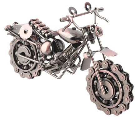 Sonew Modelo de Juguete de Motocicleta de Metal Vintage, Decoración de Estilo Antiguo para Niños y Entusiastas, Amantes de Las Motocicletas