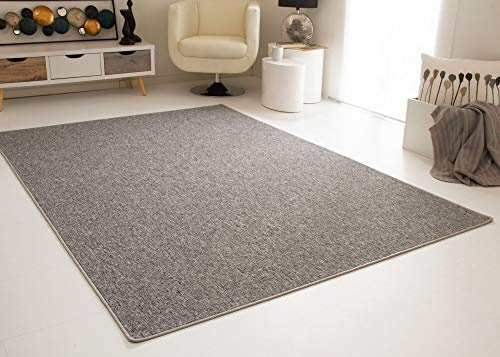 Steffensmeier Schlingenteppich Meddon, Esszimmer, Flur, für Haustiere geeignet in Grau, GUT Siegel Zertifiziert, Größe: 200x200 cm