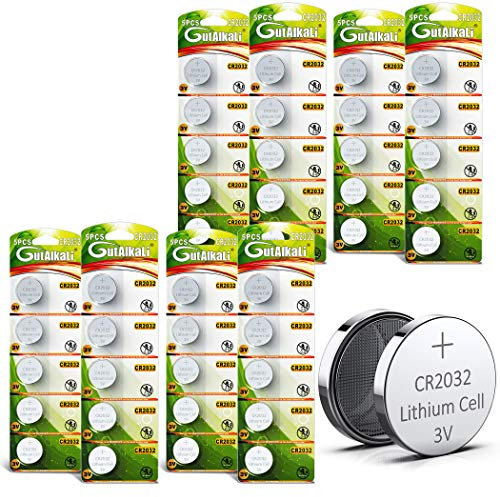 GutAlkaLi Batterien CR2032 Lithium Knopfzellen/Knopfbatterien (3V, 40-er Pack)