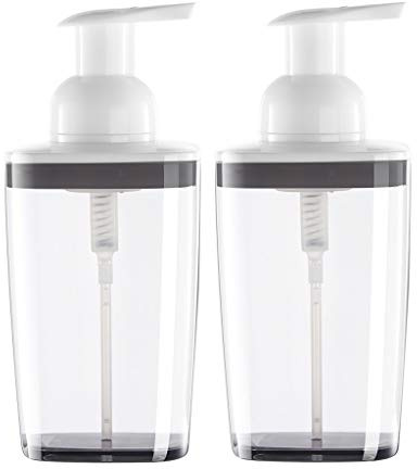Dispenser per sapone liquido Dispenser di sapone pompa di plastica trasparente schiuma di sapone dispenser di sapone for il bagno Cucina Camera 420ml (14.2 Oz) - 2PCS Dosatore Sapone Ricaricabile