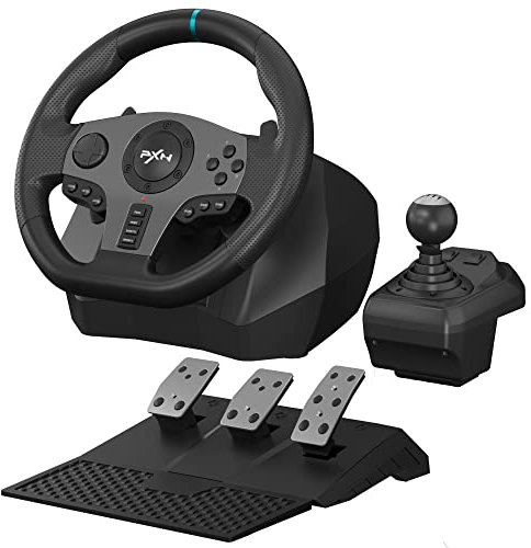 PXN V9 Gaming Racing Wheel with Pedals and Shifter, 270/900 Degree Steering Wheel for PC, Xbox One, Xbox Series X/S, PS4, PS3 and Switch