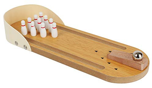 Boosns Bowling-Spiel aus Holz Desktop Bowling Mini Bowling Spiel Set
