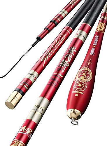 Angelrute Carp Rute Carbon Angelrute Carbon Ultraleichte und Slim Rod 28 Ton Angelrute 2.7/3.9/4.8/5,4 Meter Angelrute (Length : 5.4 m)
